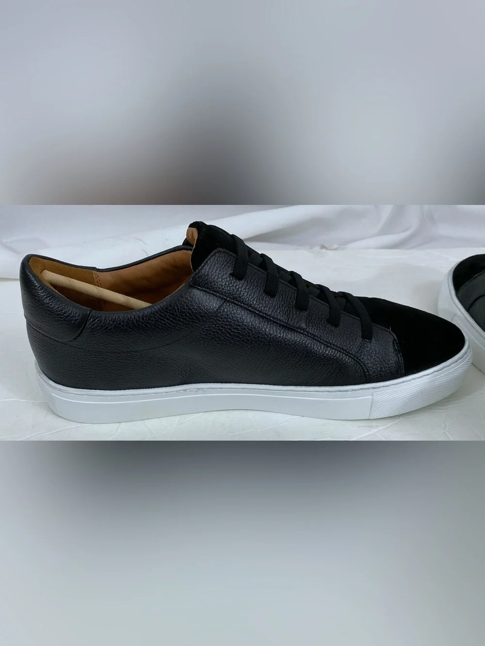 Allen Edmonds Men's Black Fisher Leather Suede Slip On Sneaker Shoes 12 D